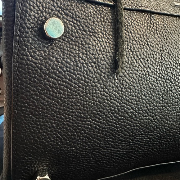 REBECCA MINKOFF Black Regan satchel purse handbag 12.5” x 9” - Picture 9 of 11